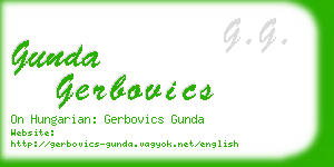 gunda gerbovics business card